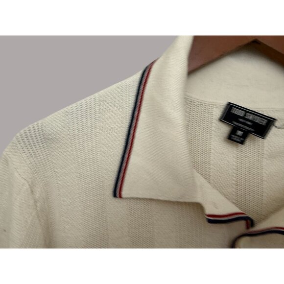 Todd Snyder Mens Cream Polo Sweater Silk-Cotton Blend M Tailored Quality - Picture 3 of 6
